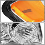 Pair of Chrome Amber Side Headlights for Ford Escape (2008–2012)