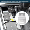 Electronic Handbrake Switch Button Sticker for Audi A6  Silver Tone