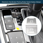 Electronic Handbrake Switch Button Sticker for Audi A6  Silver Tone