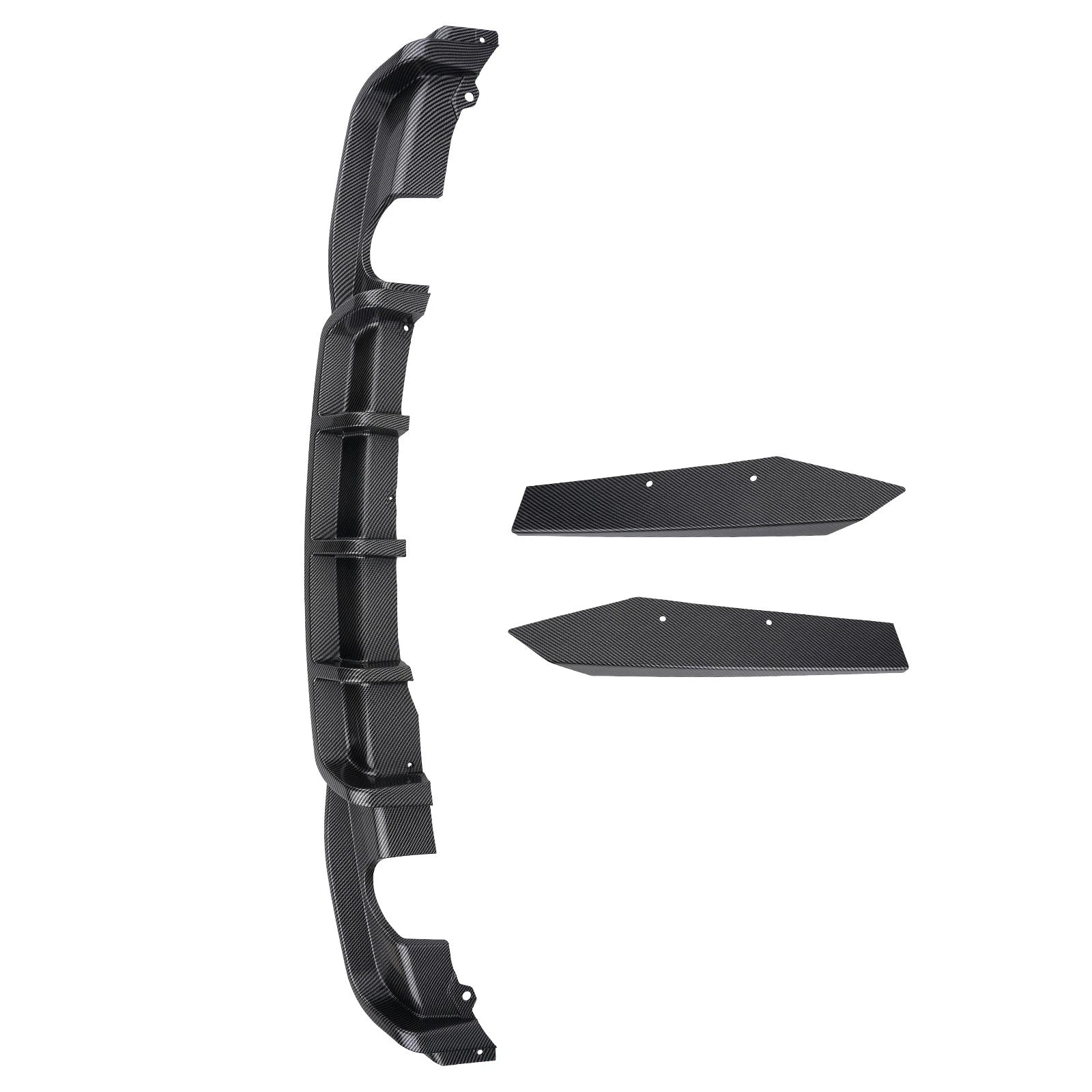 Black ABS Rear Bumper Diffuser Lip for BMW 3 Series (2012–2018)