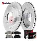 Front Drilled Rotors + Ceramic Brake Pads for Chevy Equinox/Impala/GMC Terrain (2005–2023)