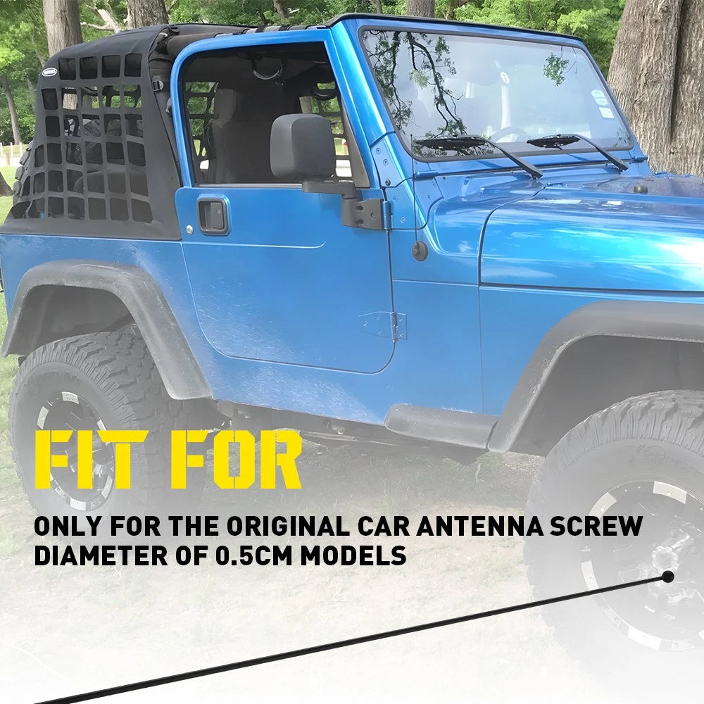 12" Black Spring Stainless Antenna Mast for Ford F-250 (2017–2024)
