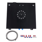 15 Gallon Aluminum Fuel Tank for Racing Vehicle (Cap Level Sender, Steel Line Kit)