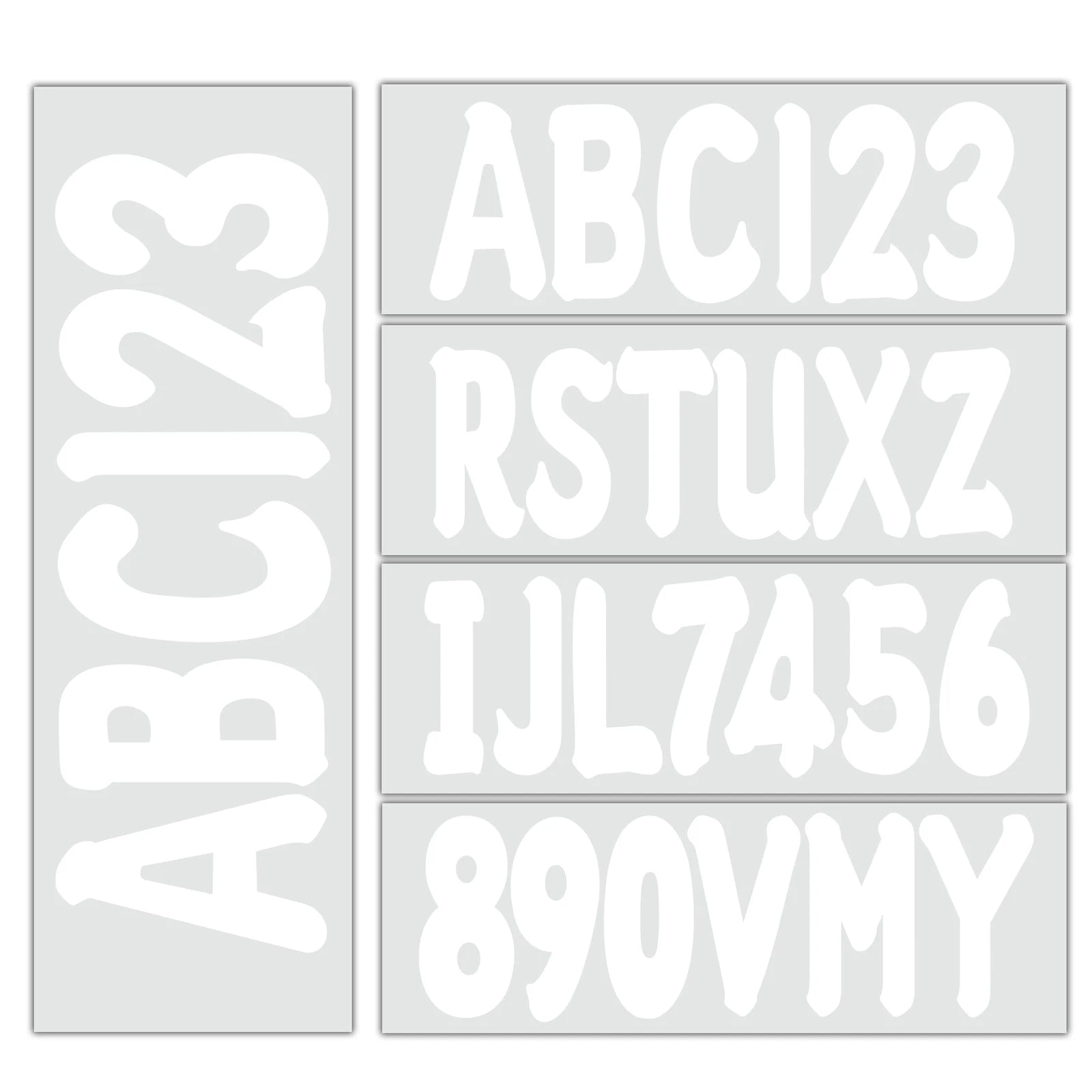 Set of 4 A-Z & 0-9 Hull ID Stickers for Boat & Power Watercraft