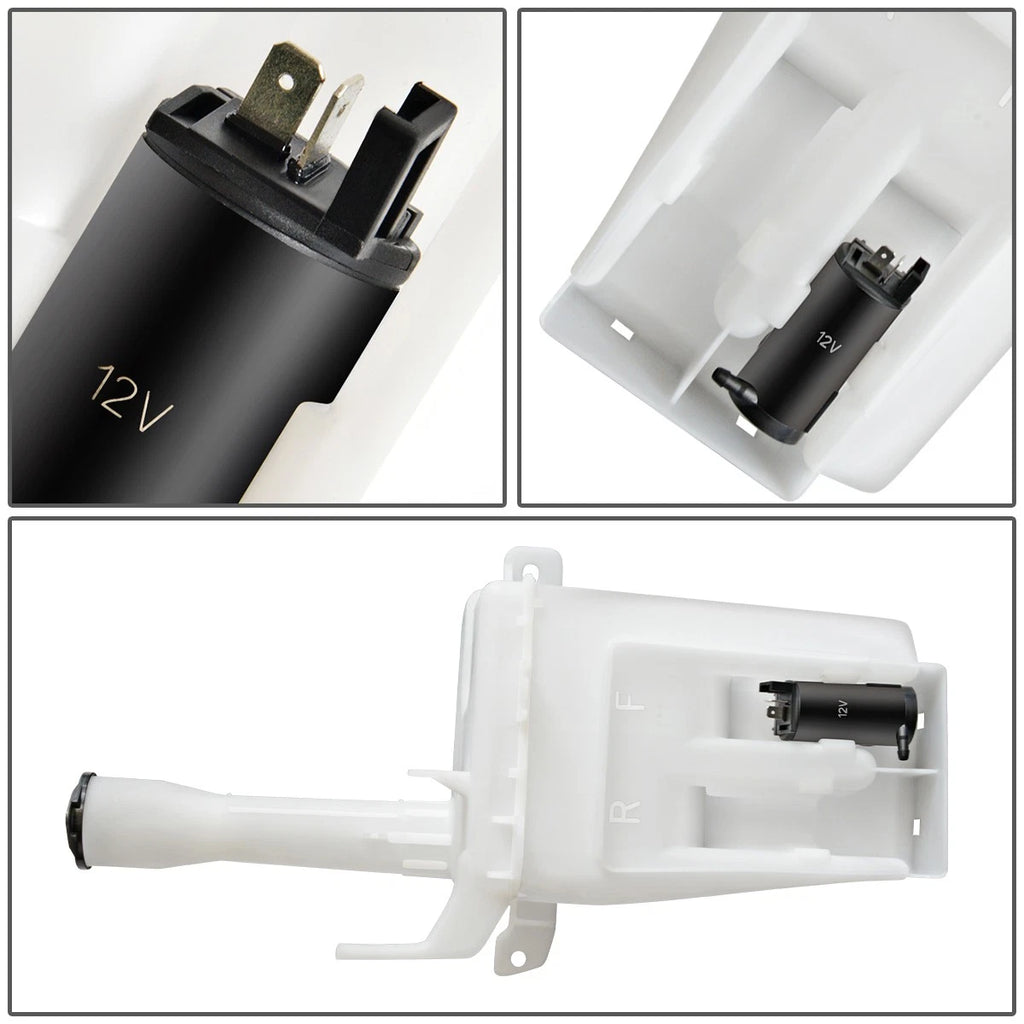 Windshield Washer Fluid Reservoir Tank w/ Cap & Pump for Mitsubishi Lancer (2002–2007)