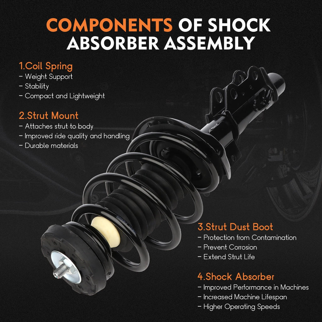 Set of 4 Complete Strut Assemblies for Chevrolet Camaro SS (2010-2011)