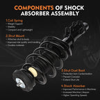 Set of 4 Complete Strut Assemblies for Chevrolet Camaro SS (2010-2011)
