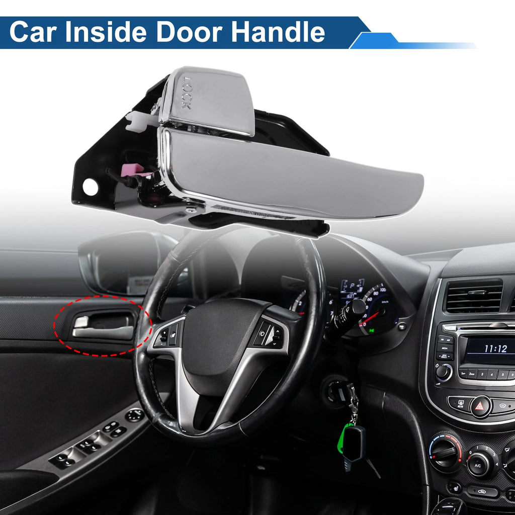 Interior Door Handle for Hyundai Sonata (2001–2005) No. 826103D000 Black Chrome