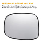 Left White Mirror Glass w/ Back Non-heated for Honda Model with Lamp