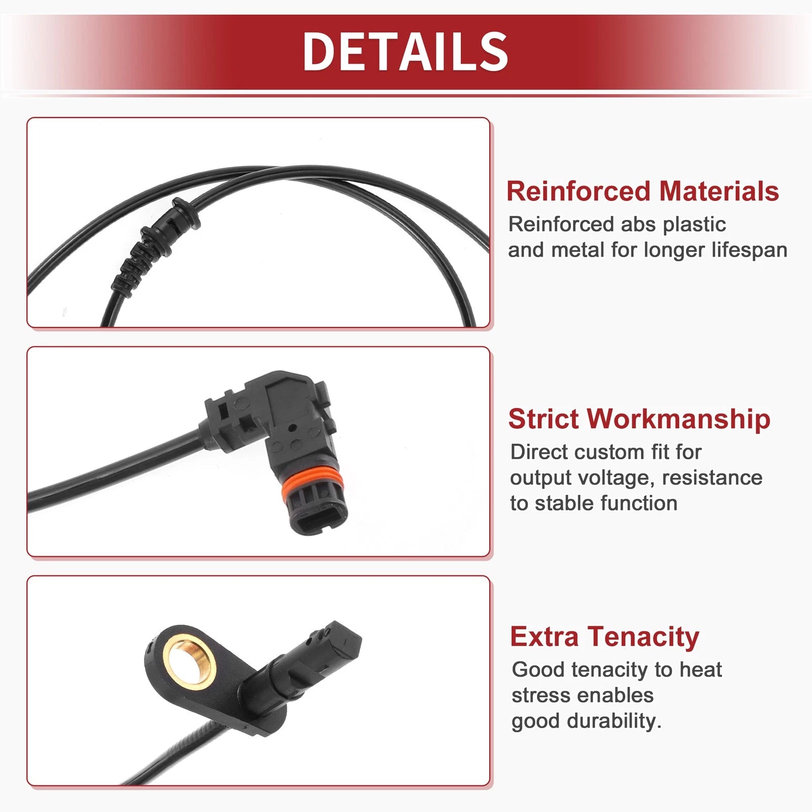 ABS Wheel Speed Sensor No. 2305401917 for Mercedes-Benz SL63 (2009–2012)