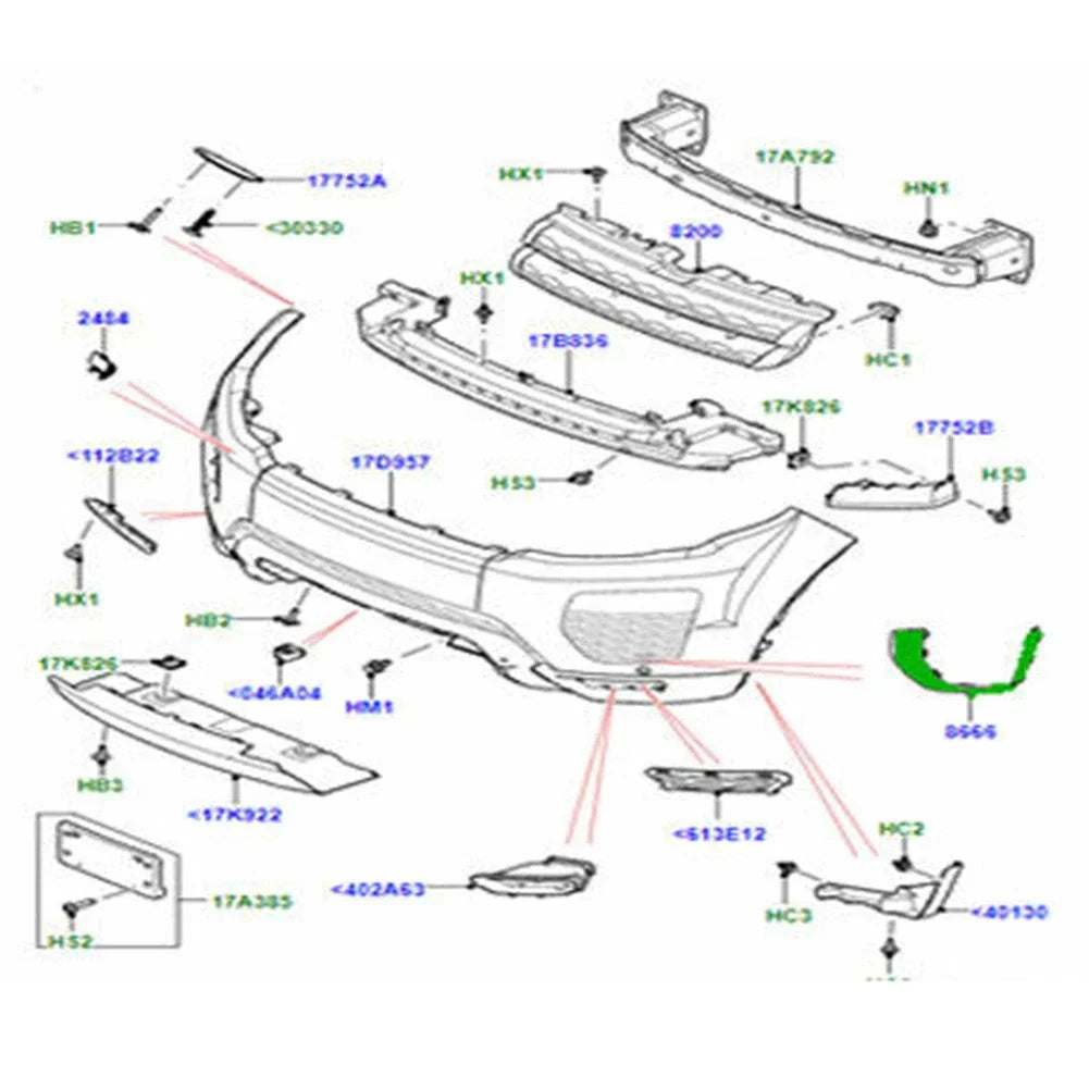 Fog Light Trim for Land Rover Range Rover Evoque L538 (2016-2019)