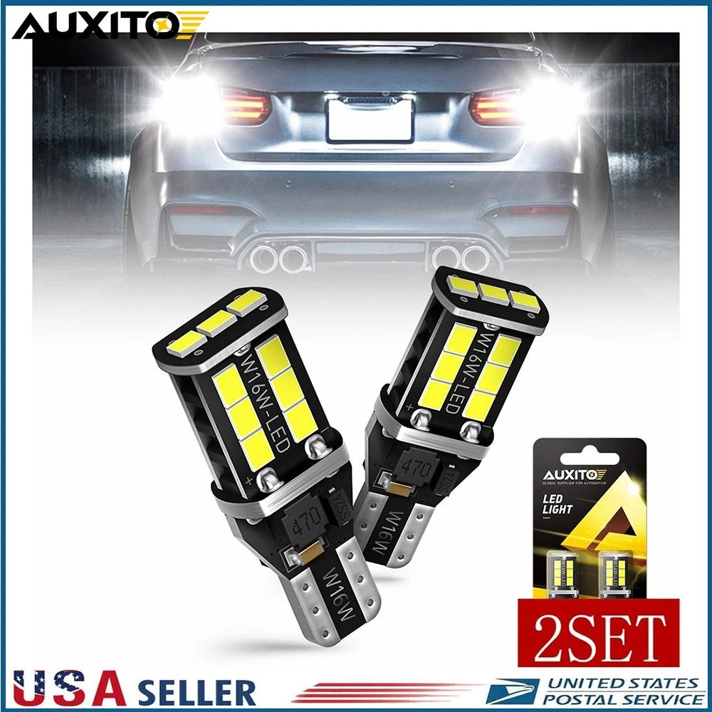Set of 4 AUXITO 921 912 T15 W16W LED 6000K Backup Reverse Light Bulb