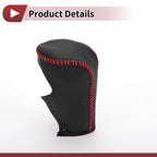 Gear Shift Knob Cover for Honda Accord (2008–2012) Black Red Faux Leather