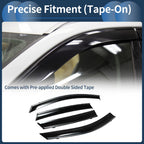 Set of 4 Window Deflectors for Ford Escape (2020) - Black Vent Visors