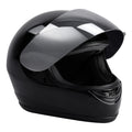 Gloss Black Full Face Helmet for Motorcycle (S, M, L, XL) + Silver Visor