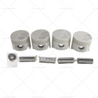 Set of 4 Engine Piston Rings & Wrist Pins for Toyota Hilux LN86 LN111 (1984–1997)