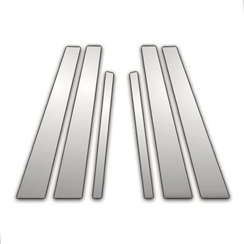 6Pc Chrome Pillar Post Covers Replacement for BMW 7 Series (2009–2015)