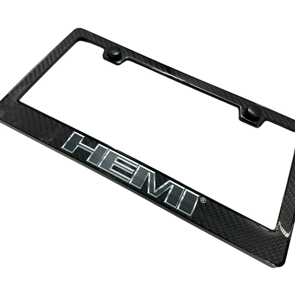 Real Carbon Fiber License Plate Frame for Dodge Charger HEMI (2006–2023)