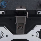 45L Aluminum Hard Trunk for Motorcycle with Backrest and Mounting Plate