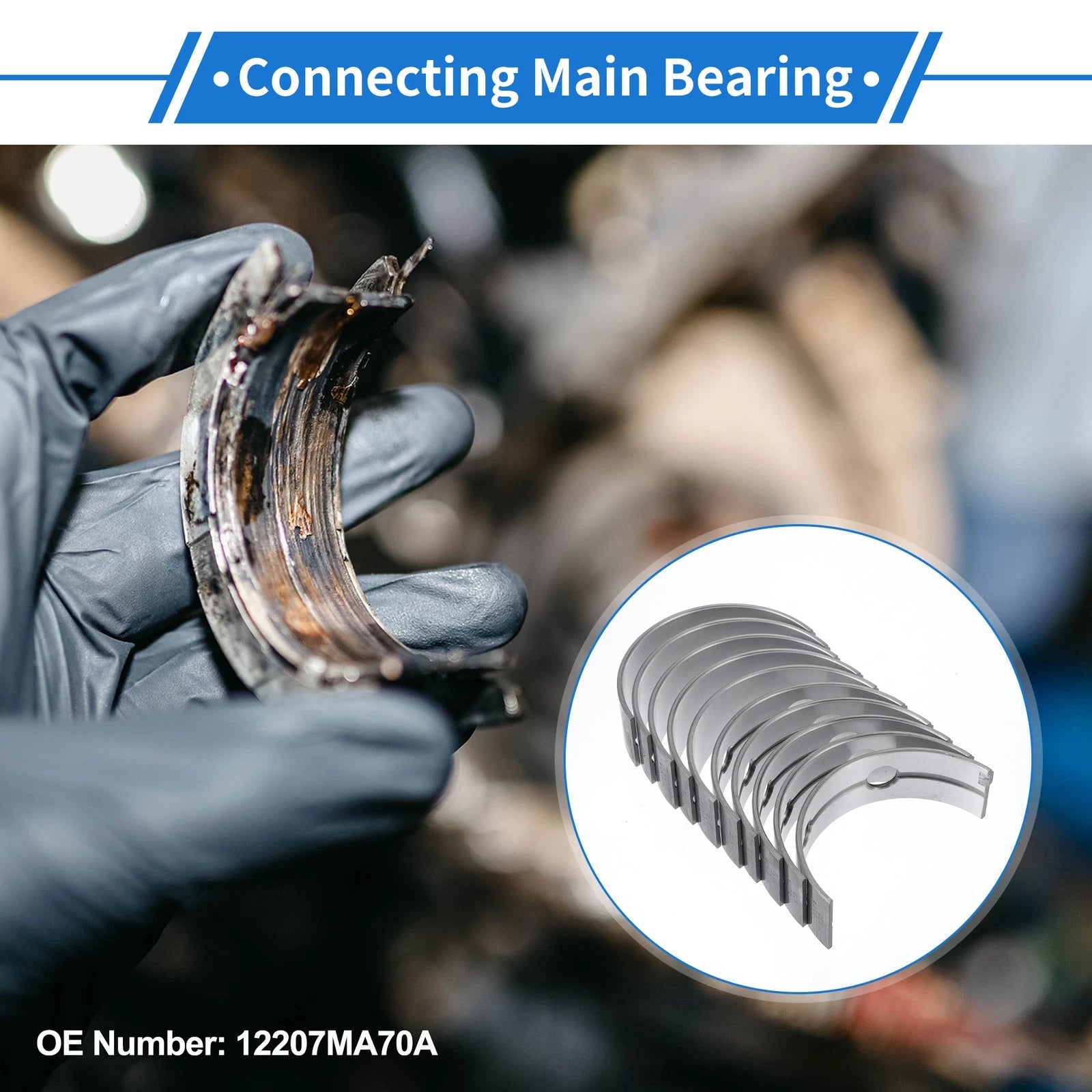 Main Bearing Set No.12207MA70A for Nissan Navara D22 (1999–2012)