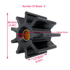 Sea Water Pump Impeller for Jabsco 18789-0001, 17240-0001