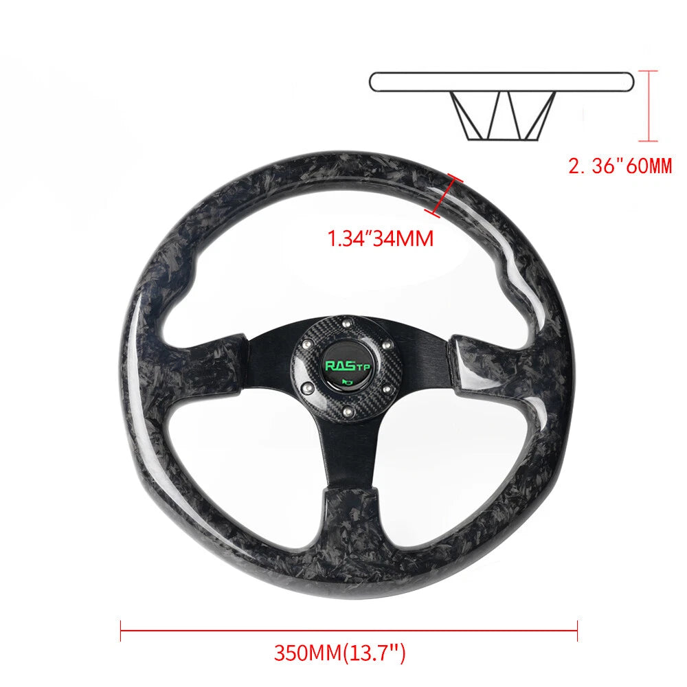 14-Inch Carbon Fiber Racing Steering Wheel for Drifting