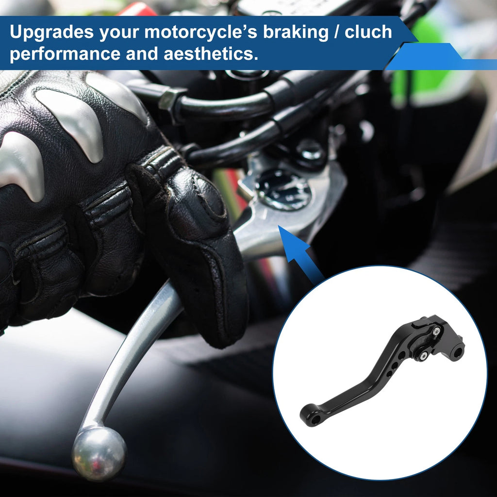 Adjustable Short Brake Clutch Levers for Honda CBR600 F2 (1991–2007) Solid Black