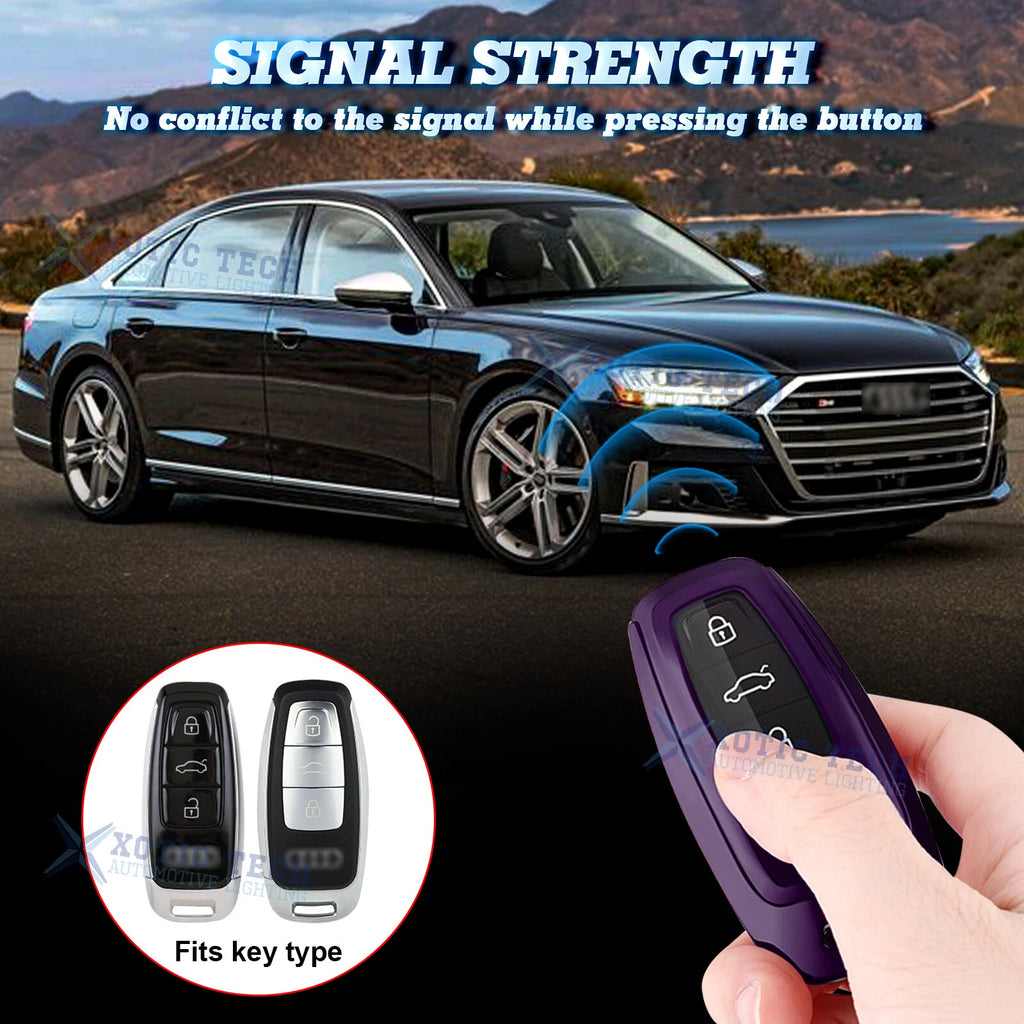 Soft TPU Remote Key Fob Cover for Audi A6 C6 C5 A3 A4 B6 B7 (2004-2010)