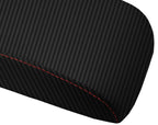 Console Lid Armrest Cover for Honda Element (2007–2011) Carbon Fiber Red Stitch