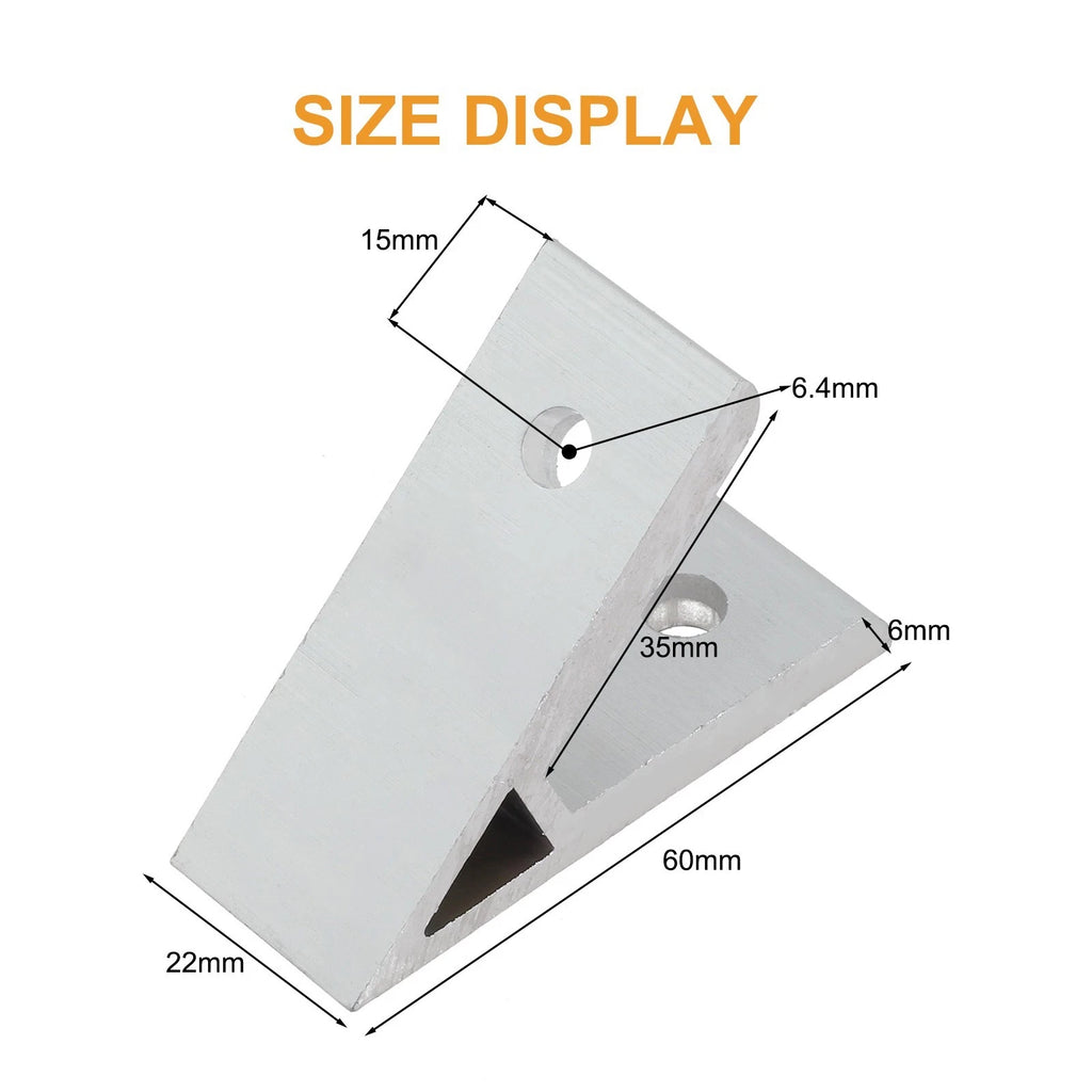 Aluminum Extrusion 45 Degree Angle Bracket for DIY Projects