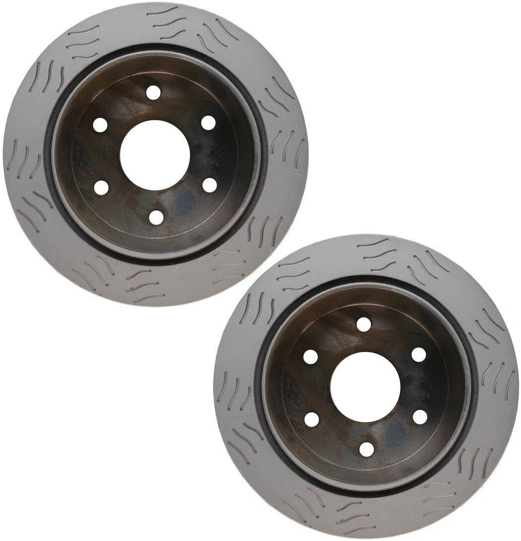 2X Slotted Rear Brake Rotors 325mm ACDelco for GMC Sierra 1500 (2004)