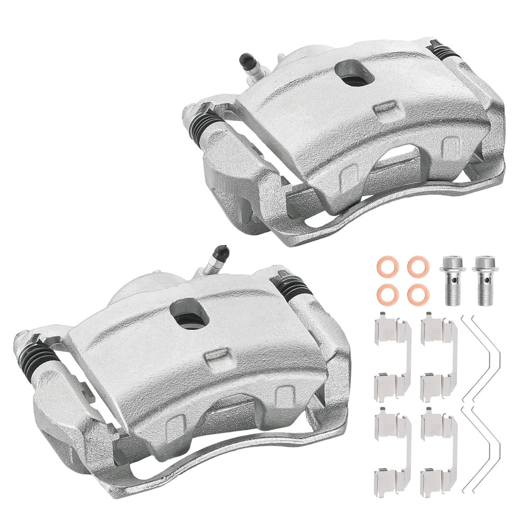 2PCS Front Brake Calipers with Bracket for Honda Element CR-V (2002-2011)