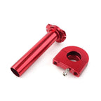 7/8in Turn Twist Throttle Handlebar Tube for Universal Moto CNC Red