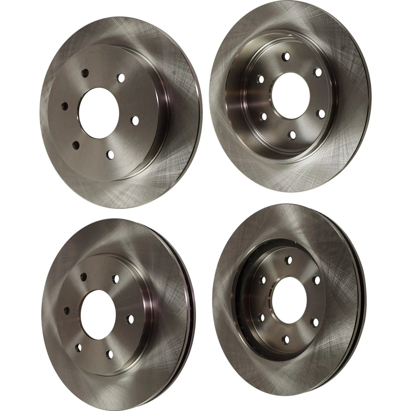 Set of 2 Front & Rear Disc Brake Rotors for Nissan Titan, Pathfinder, Armada
