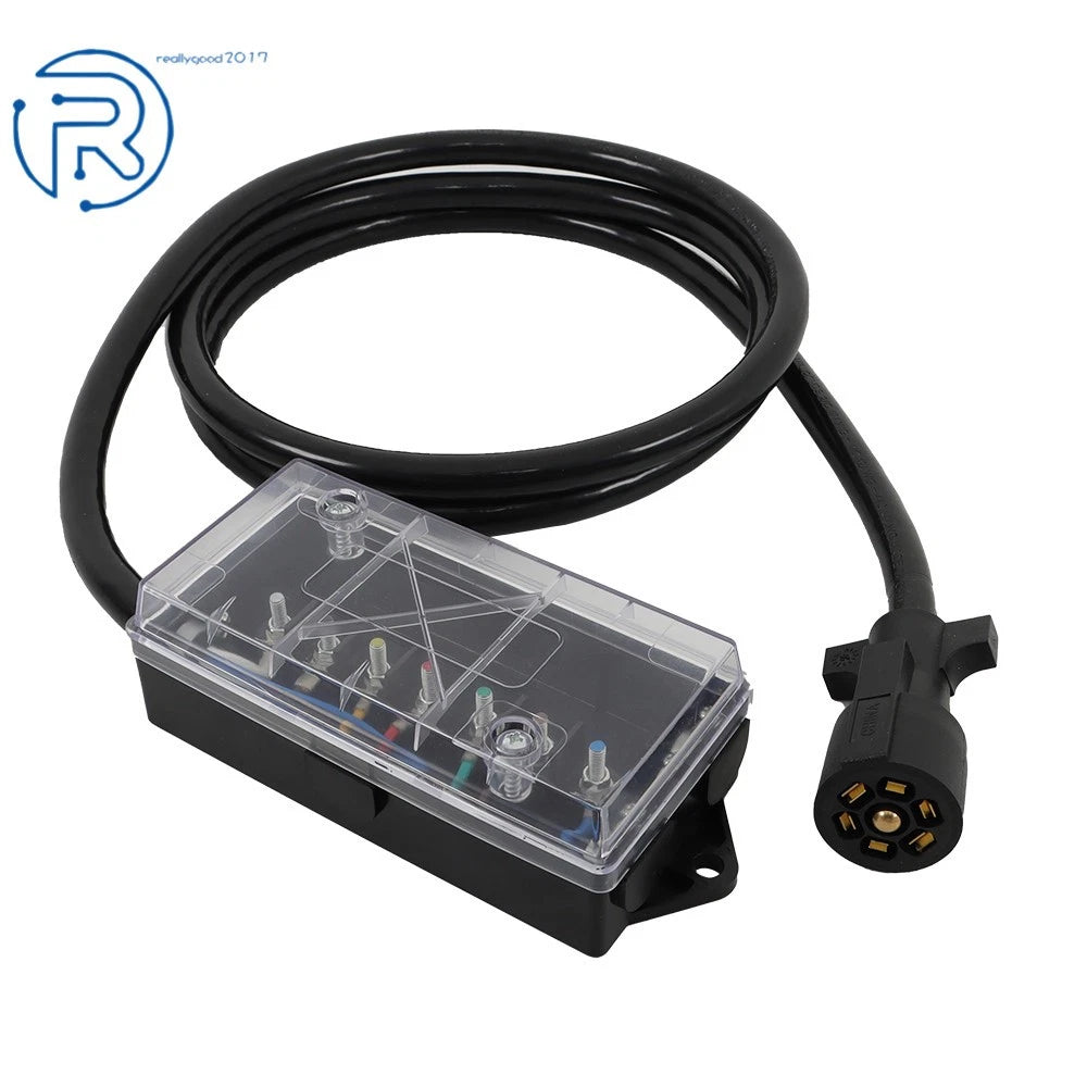 7 Way Trailer Cord Plug Wiring Harness Kit for Various Models (8/16FT)