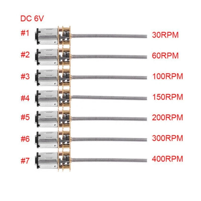 DC6V Mini Metal Gear Motor for High Torque Applications (30 400RPM)