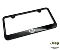 License Plate Frame Front Black Replacement for Jeep Grill Script Logo (Jeep)