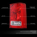 Chrome Housing Red Lens Tail Light for Honda Pilot (2009–2015)