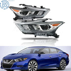 Set of 2 LED Headlights for Nissan Maxima Platinum/SR (2016–2018) Chrome Housing