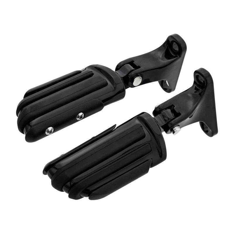 Black Passenger Footpeg Mount for Harley Road King Glide (1993–2025)