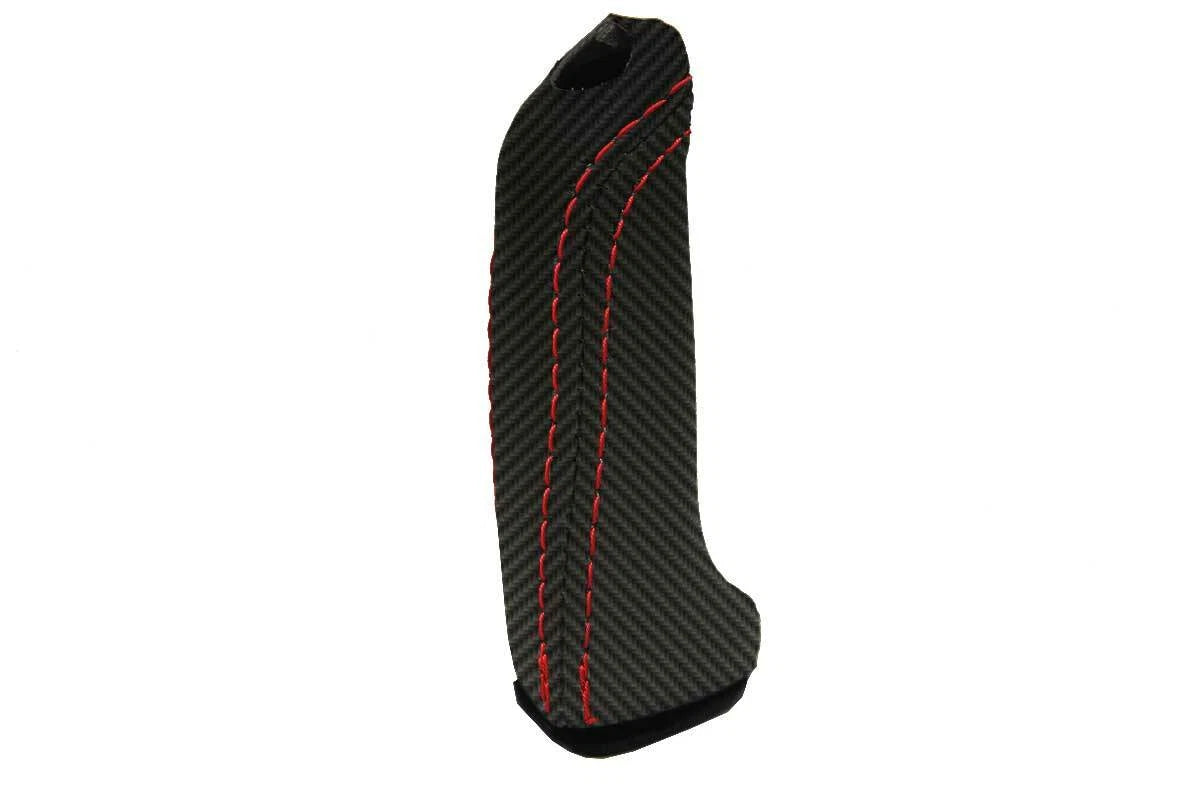 E Brake Handle Cover for BMW F32 F33 F36 (2013–2019) Carbon Fiber Red Stitch