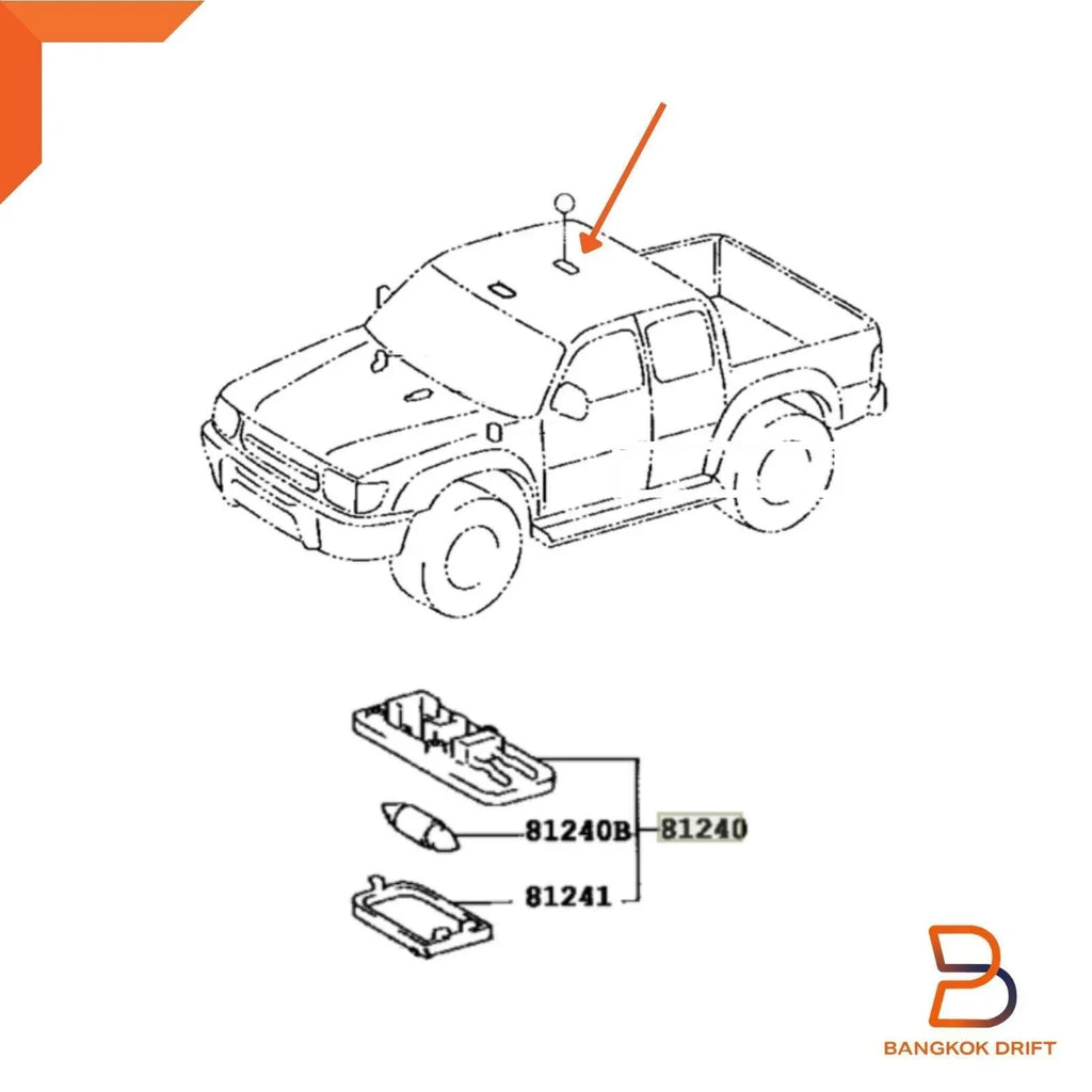 Dome Cabin Light Lamp for Toyota Hilux LN145 LN167 (1997-2004)
