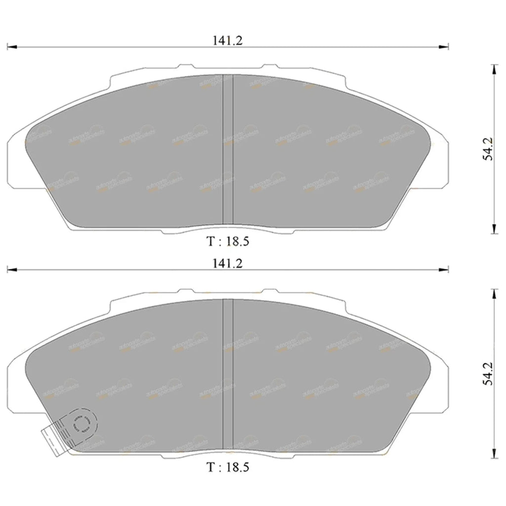 Front Disc Brake Pads Set for Honda Accord CB (1989 - 1994)