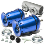 2X SQV SSQV T3 Turbo Charger Blow Off Valve BOV + 2.5" Flange Pipe for