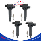Set of 4 Ignition Coils & Iridium Spark Plugs for Scion xB (2004–2015)