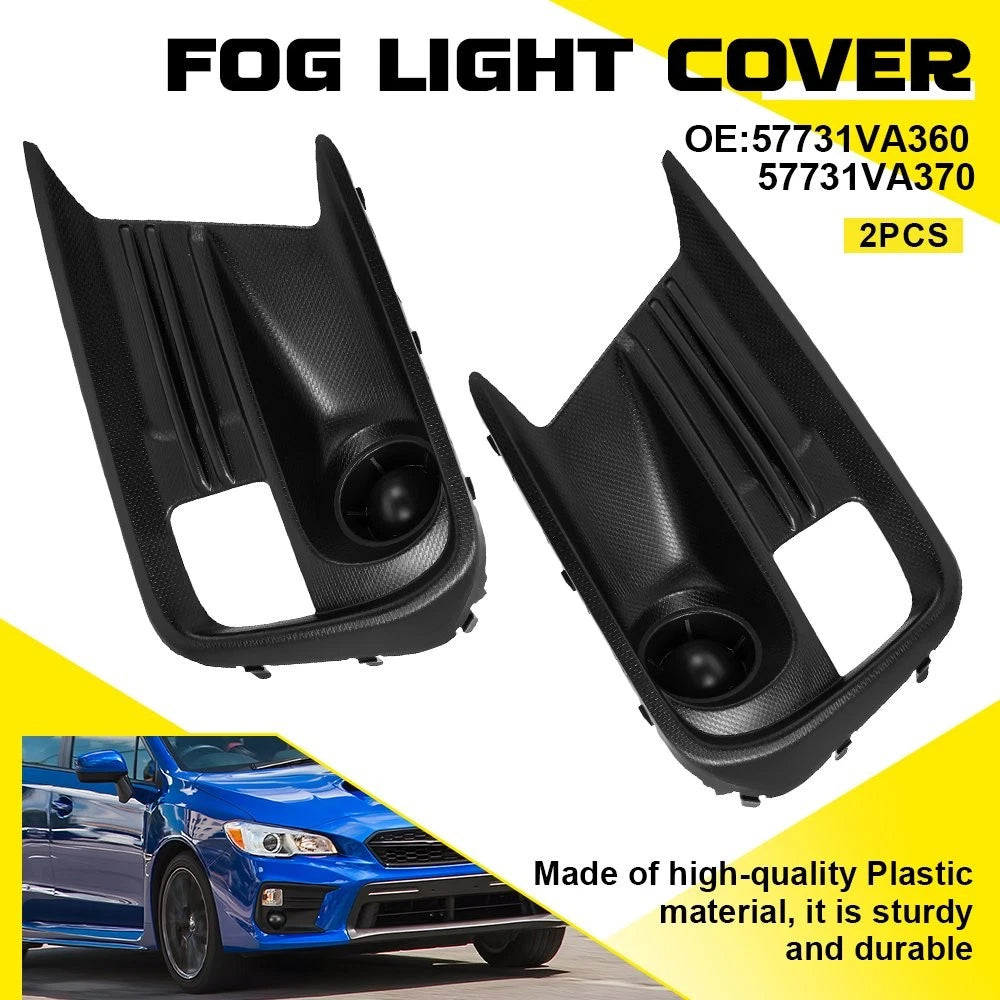 2X Front Fog Light Covers Bezel Grill for Subaru WRX STI (2018–2021)