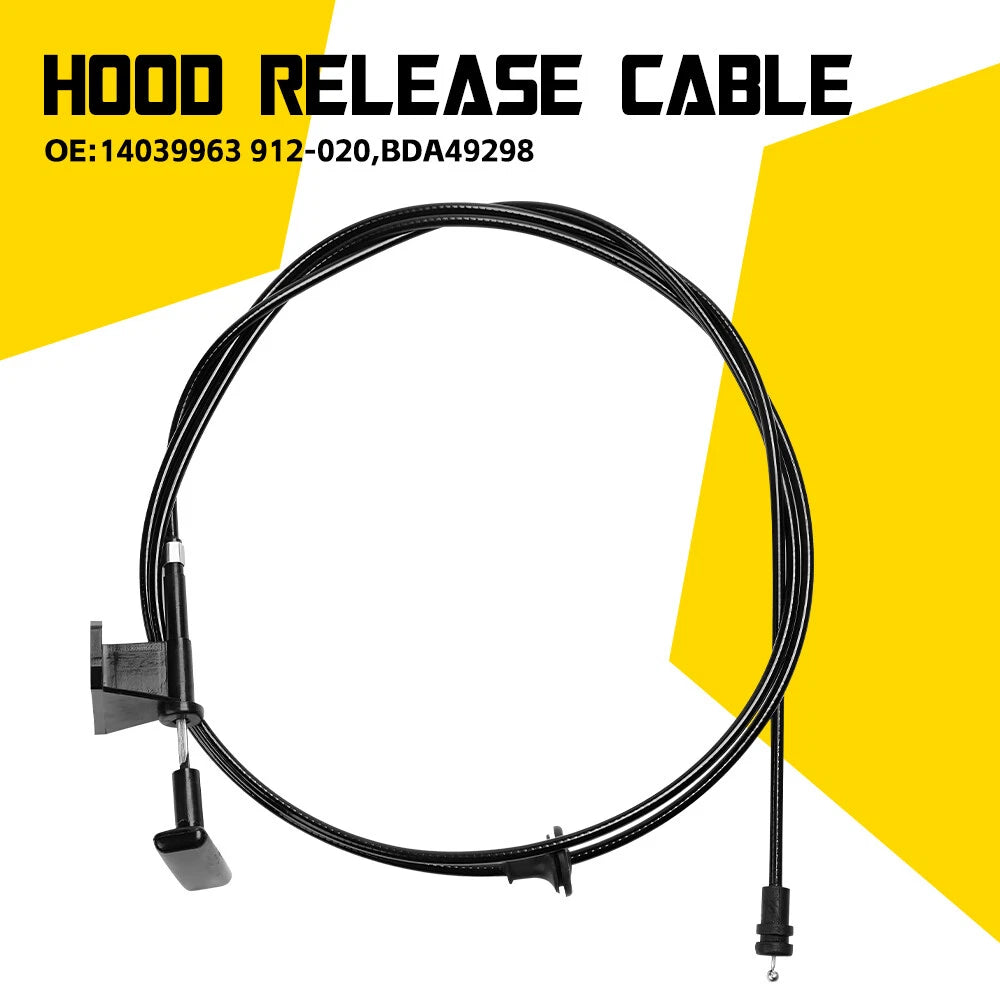 Hood Release Cable w/ Handle for Chevy GMC Pickup Truck SUV (1981–1991)