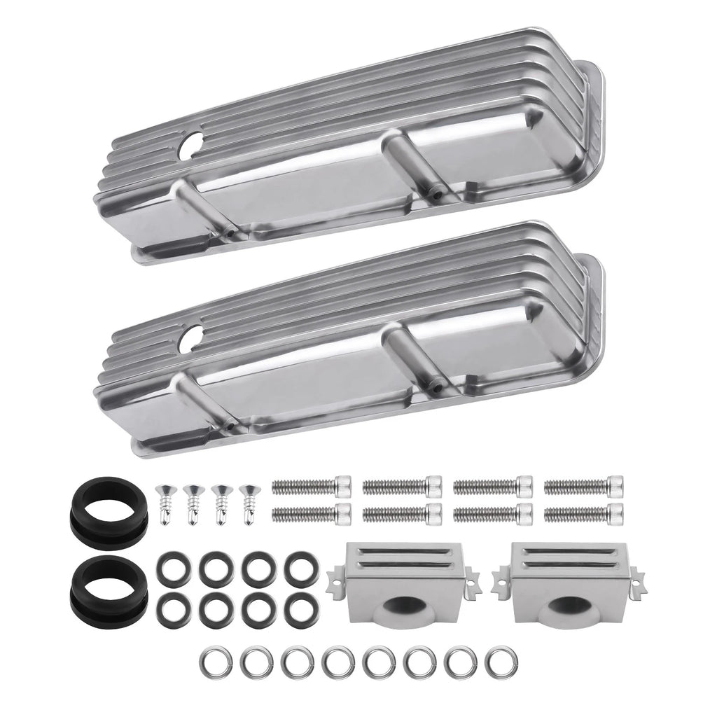 Fabricated Aluminum Valve Covers Mounting Hardware for Small Block 283, 302, 327