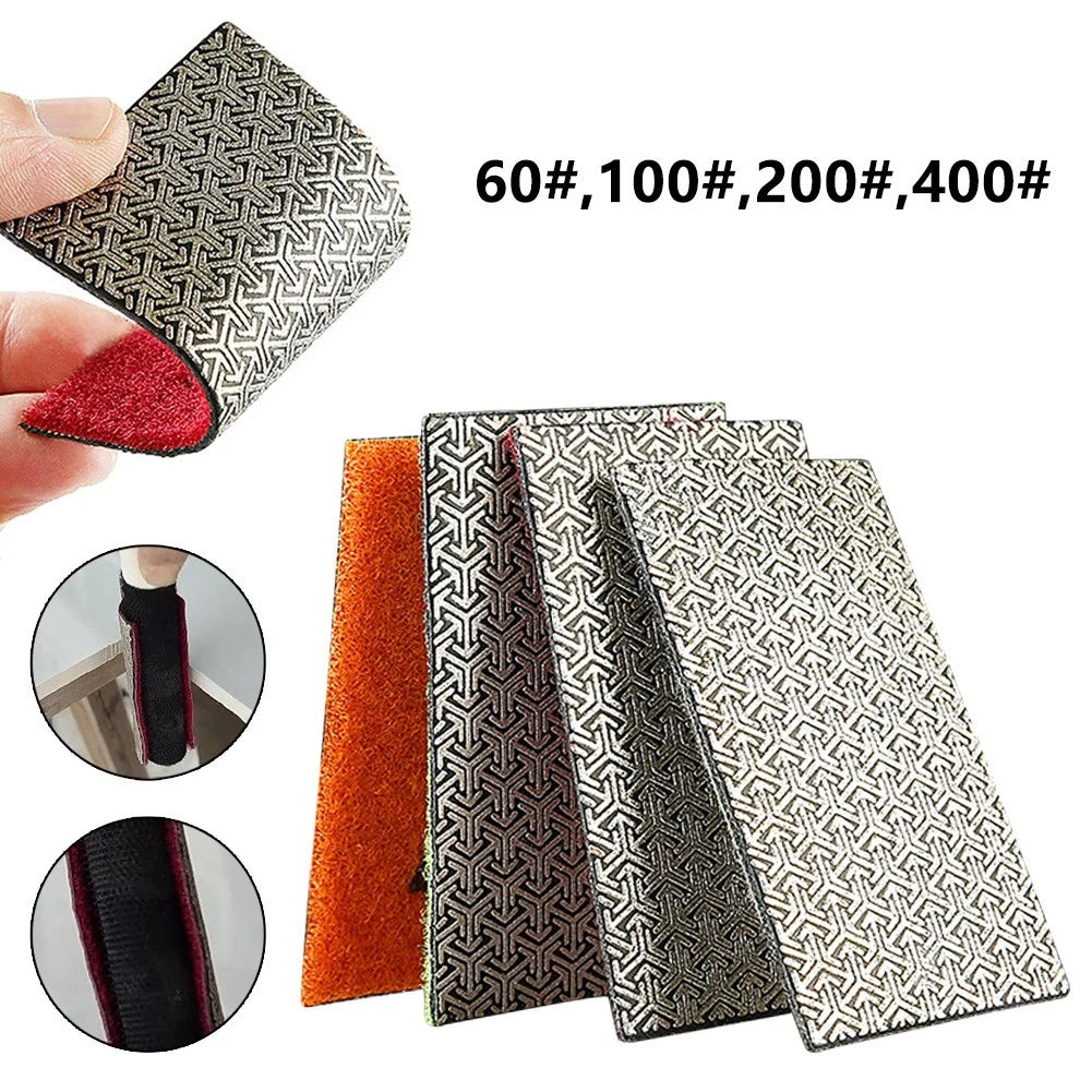 Set of 4 Polishing Buffing Pads 60/100/200/400 Grit Grinding Block