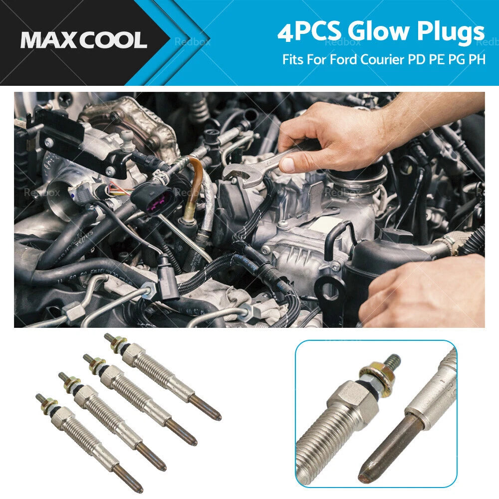 4X Glow Plugs for Ford Courier 2.5L WL Diesel Turbo